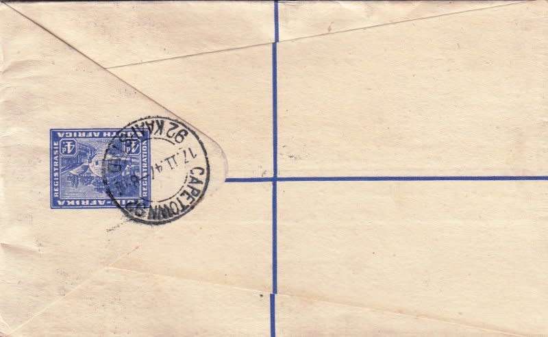RSA,Union,1947,FDC,Size15cmX9.3cm