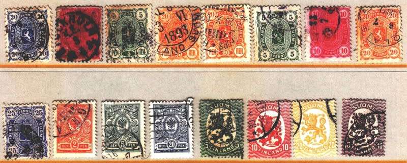 Finland, Scott #21,29,31/4,39,41,77/8,80,83,85,88,94,1885/1930,FU,CV$38.00