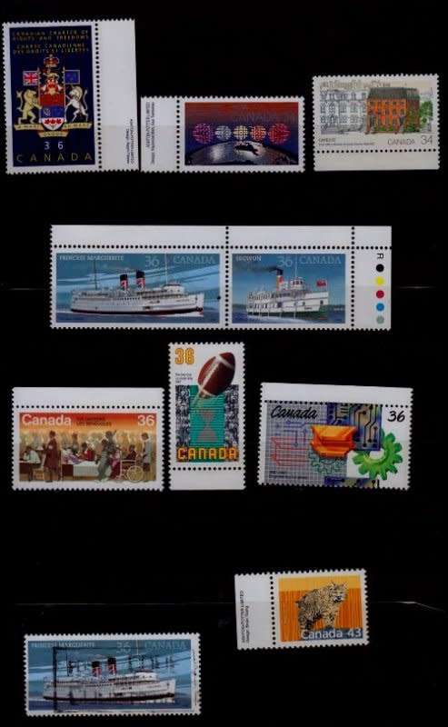 Canada, MH and MNH Unchecked selection, Post 1950,Excellent value, on 4 Stock cards.