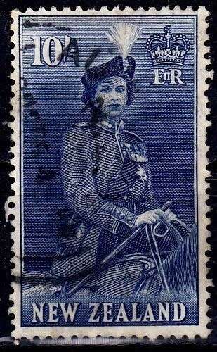 New Zealand, Scott #301,1953,57,VFU,QEII,CV$20.00