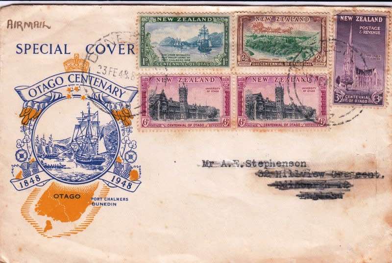 New Zealand, Scott #262,272,1948,Special Cover,Size 16.5cmX11cm