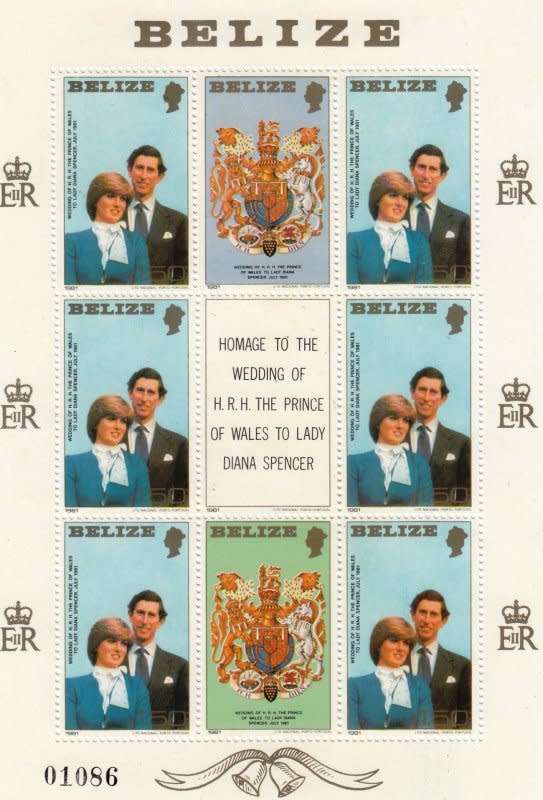 Belize (British Honduras), Scott #548,549,550,1981,MNH,QEII, Sheetlet