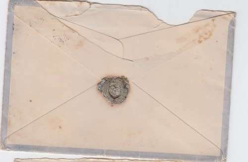 1920 KGV cover from England to USA with wax stamp