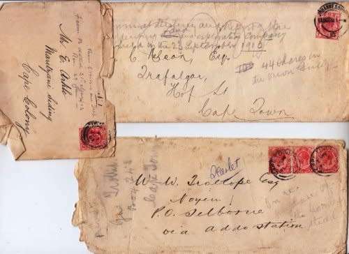 South Africa, Union 3 X entire ,Tatty condition