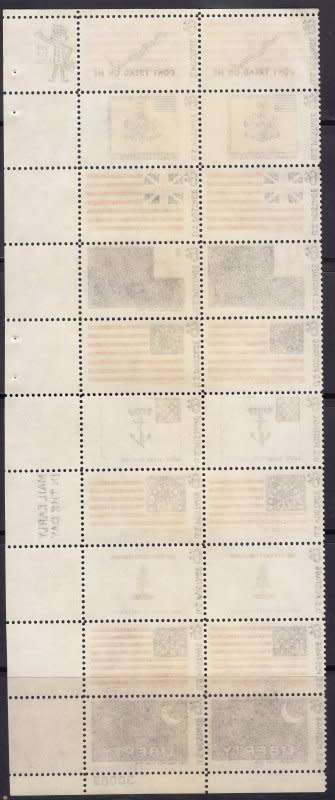 USA, MNH,1968,Historic Flags sheet of 20 stamps