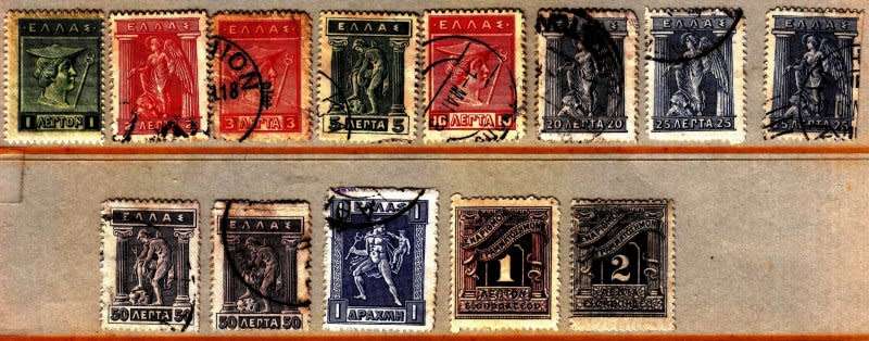 Greece, Scott #198MH,199/204,207,208,J48,J50,1902/21,VFU, CV$12.00