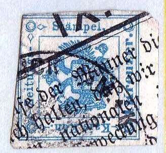 Austria,Scott #PR3,1858/9,FU,Newspaper Tax stamp