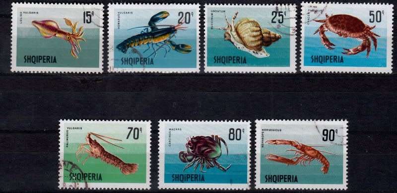 Albania,Scott #1170,1176,1968,MH,Marine life