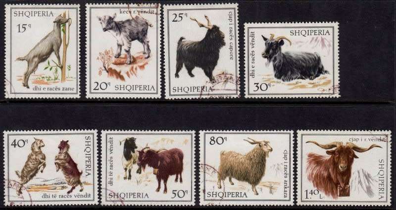 Albania,Scott #1127,1134,1967/68,MH,Goats