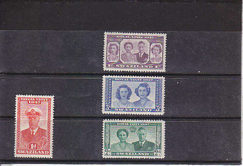 Royal Visit 1947 - MNH set of 4 stamps