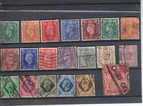 KGVI - Almost complete set! including 5s all used - Cat. Value over R220 - 20 stamps!
