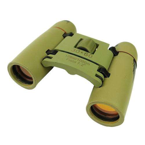 TASKO Mini 30 x 60 Pocket Foldable Hiking Binocular Telescope with Neck Strap - Sand & Camouflage