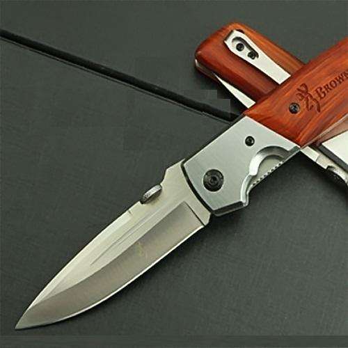 BROWNING DA50 Folding knife **Wood Handle**AWESOME QUALITY NEW Arrival**