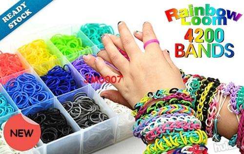 New Friendship Loom Bands kit ,4200 bands ,21 Colors Silicone Bands With Storage Box**Great Gift**