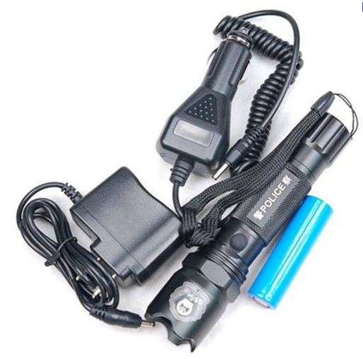 Rechargeable CREE POLICE (LED) flashlight Kit - 180 Lumens**Just Arrived**