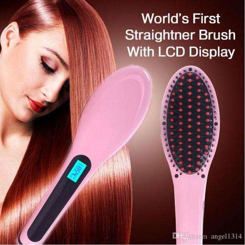 Electric Hair Straightener Brush QT906 with free Bag Organiser