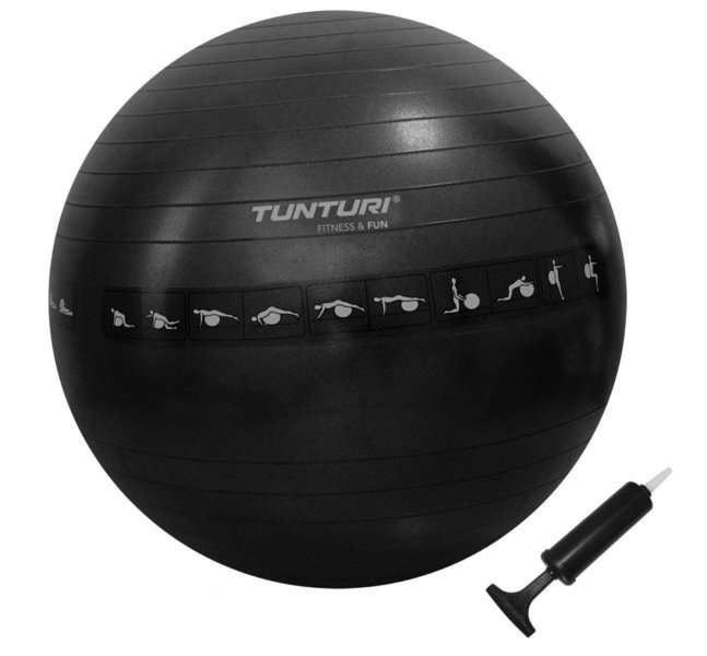 Tunturi Anti-Burst Exercise Ball with Pump