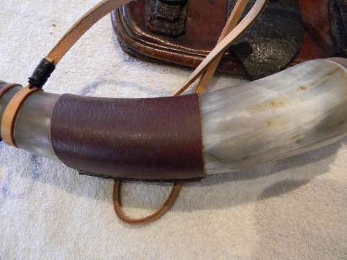 Black Powder Hunting Bag And Black Powder Horn