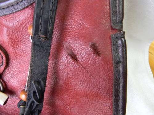 Black Powder Bag and Powder Flask No 1