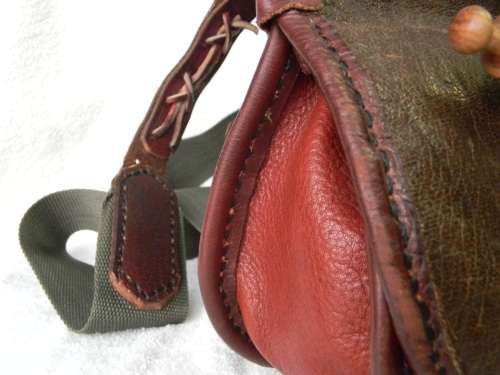 Black Powder Bag and Powder Flask No 2