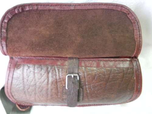 Black Powder Bag and Powder Flask No 2