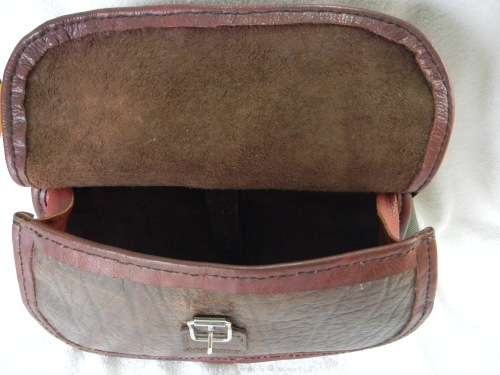 Black Powder Bag and Powder Flask No 2