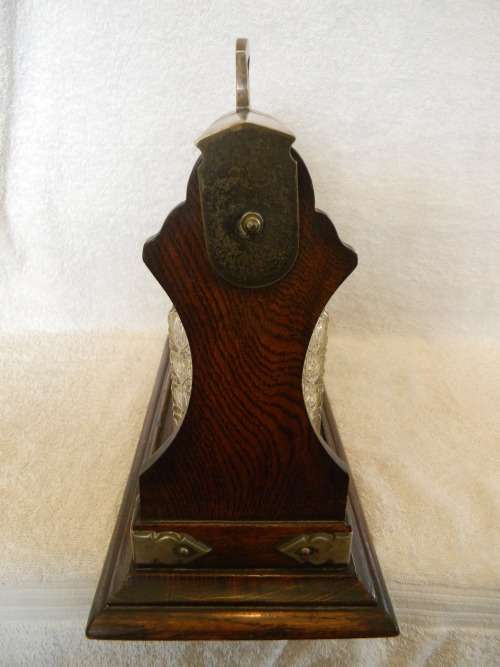 1890`s Antique Tantalus With Three Crystal Decanters