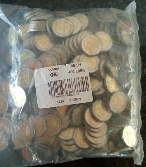 Nelson Mandela 90th Birthday R5 coins 400 sealed bag (Free Shipping)