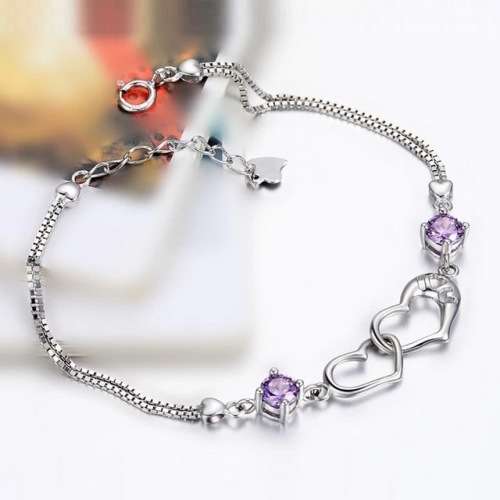 Double Heart Swarovski Bracelet