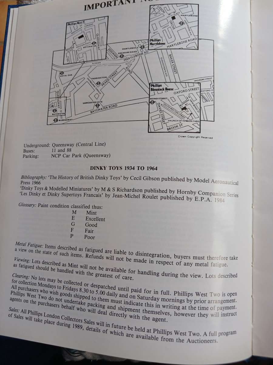 Dinky Toys collectable catalogue.Phillip West Two 1934 to 1964