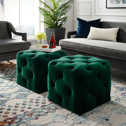 Milan Pewter Square Ottoman - R4999