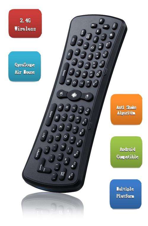 Wireless 2.4GHz Air-Mouse (Gyroscope) & Qwerty Keyboard