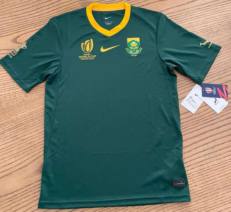 Original Springbok Mens Home 2023 RWC Fan Jersey - Size Mens Small