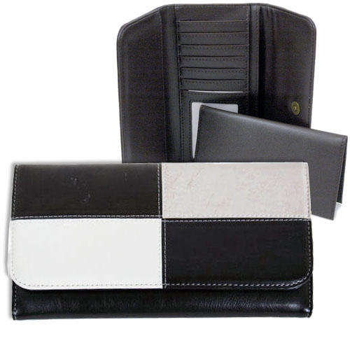 **ORIGINAL** Women Textured leather and fold over checkbook wallet