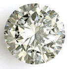 Beautiful 0.88 ct 6.55 mm Off White Yellow color VS2 Round Cut Loose Moissanite