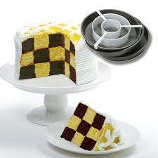 BRAND NEW CHECKERBOARD NON STICK CAKE PAN SET
