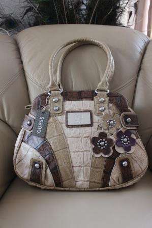 GUESS HANDBAG BEIGE FLORAL