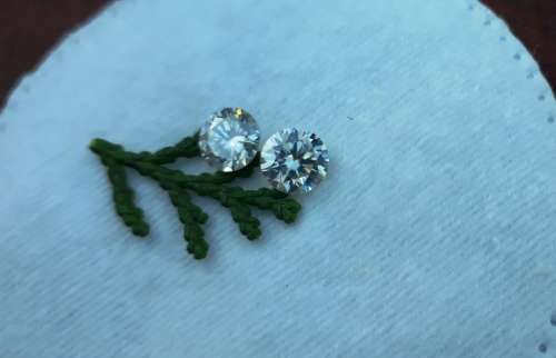 1.18tct Vvs1 Round H-I White Loose Moissanite (Matched Pair)
