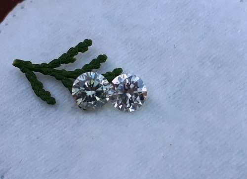 1.80tct Vvs1 Round H-I White Loose Moissanite (Matched Pair)