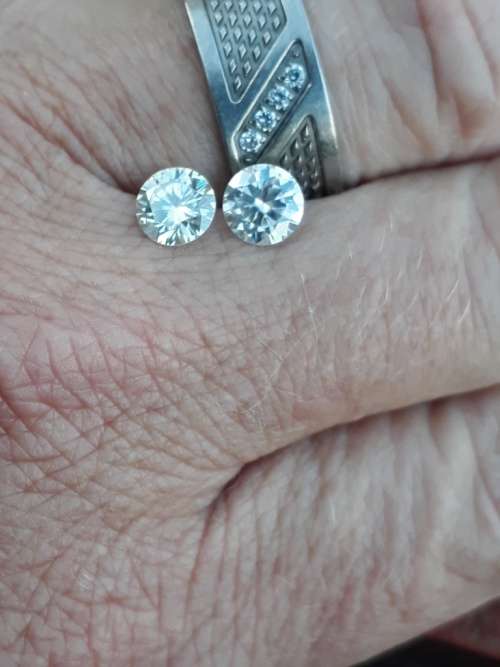 1.80tct Vvs1 Round H-I White Loose Moissanite (Matched Pair)