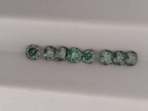 4.62cttw Vvs1 Round Intense Blue Loose Moissanite (8 stones and 1 stone per bid)