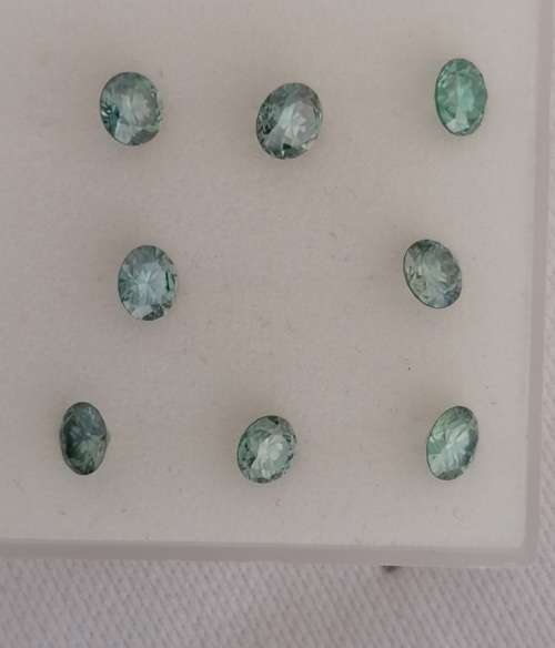 4.62cttw Vvs1 Round Intense Blue Loose Moissanite (8 stones and 1 stone per bid)