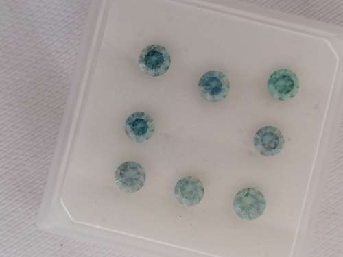 4.62cttw Vvs1 Round Intense Blue Loose Moissanite (8 stones and 1 stone per bid)