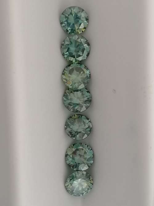 4.48cttw Vvs1 Round Intense Blue Loose Moissanite ( 7 stones and 1 stone per bid)