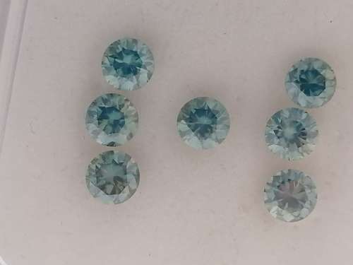 4.48cttw Vvs1 Round Intense Blue Loose Moissanite ( 7 stones and 1 stone per bid)