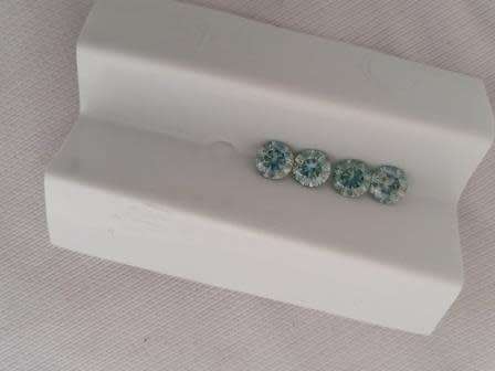 4.85cttw Vvs1 Round Ice Blue Loose Moissanite (4 stones and 1 stone per bid)