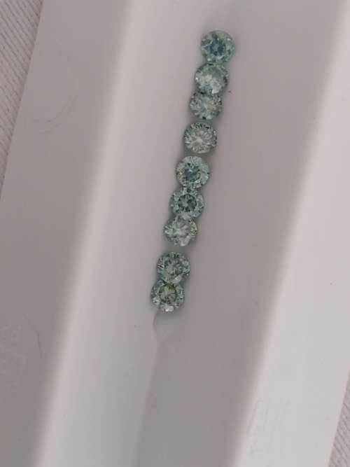 2.80cttw Vvs1 Round Blue Loose Moissanite ( 9 stones and 1 stone per bid)