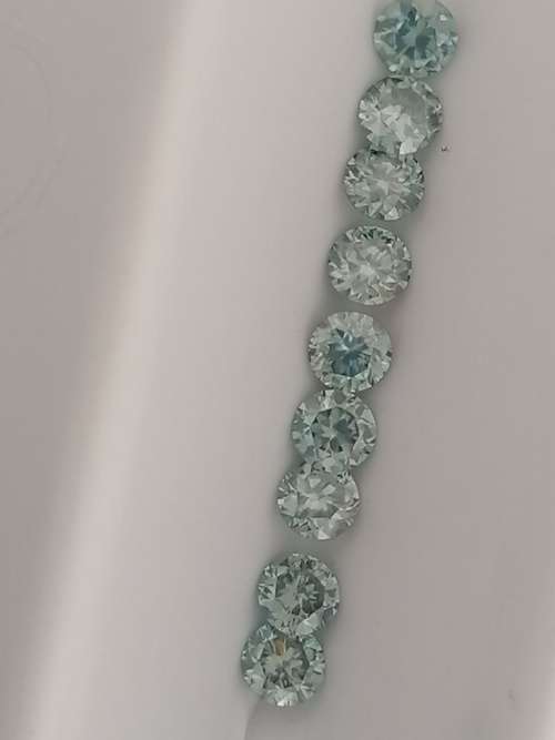 2.80cttw Vvs1 Round Blue Loose Moissanite ( 9 stones and 1 stone per bid)