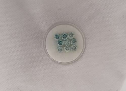 2.80cttw Vvs1 Round Blue Loose Moissanite ( 9 stones and 1 stone per bid)