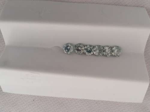 3.55cttw Vvs1 Round Ice Blue Loose Moissanite (6 stones and 1 stone per bid)
